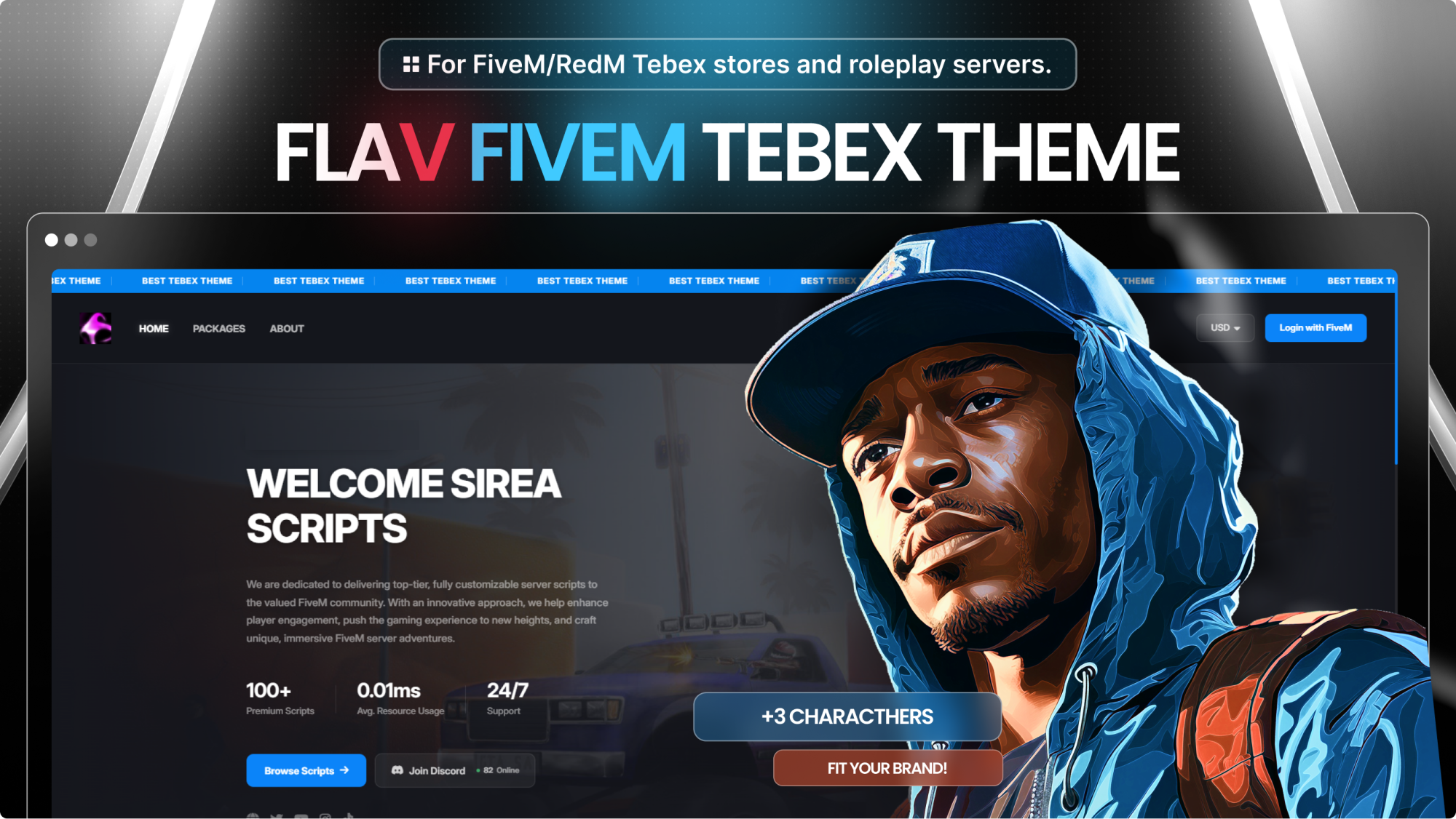 Flav FiveM Tebex Theme Template