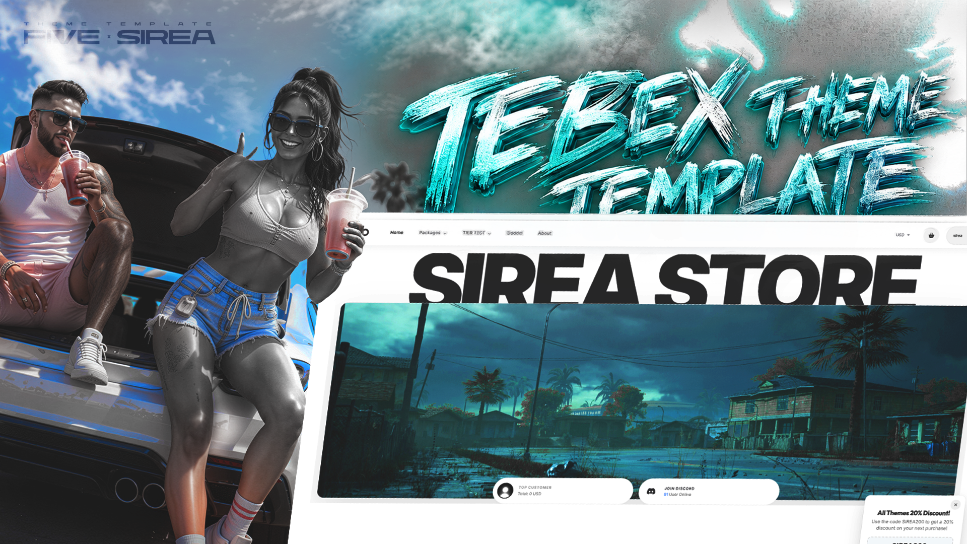 Glax FiveM Tebex Theme Template