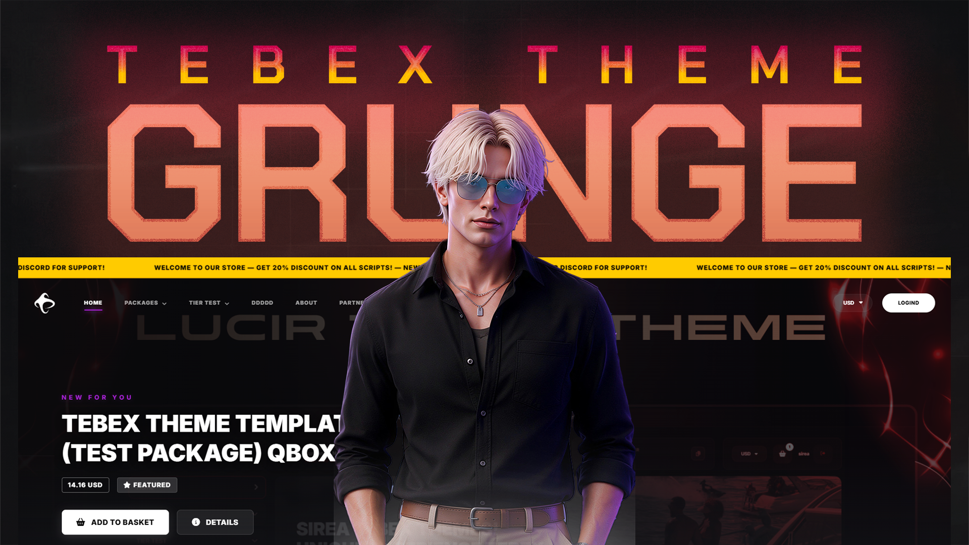 Grunge FiveM Tebex Theme Template
